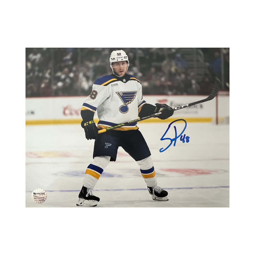 Scott Perunovich St Louis Blues Autographed 8x10 Photo - Fan Cave COA