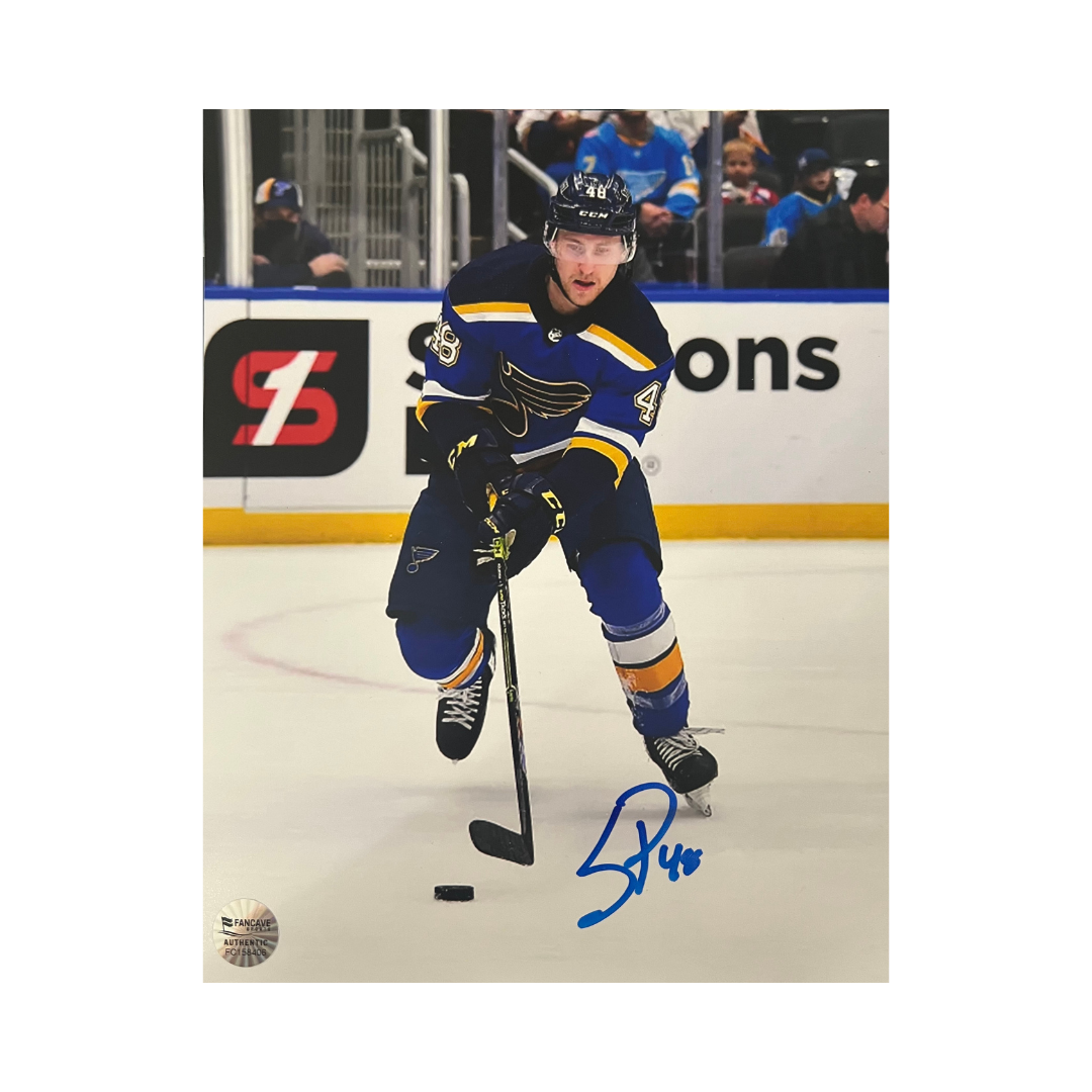 Scott Perunovich St Louis Blues Autographed 8x10 Photo - Fan Cave COA