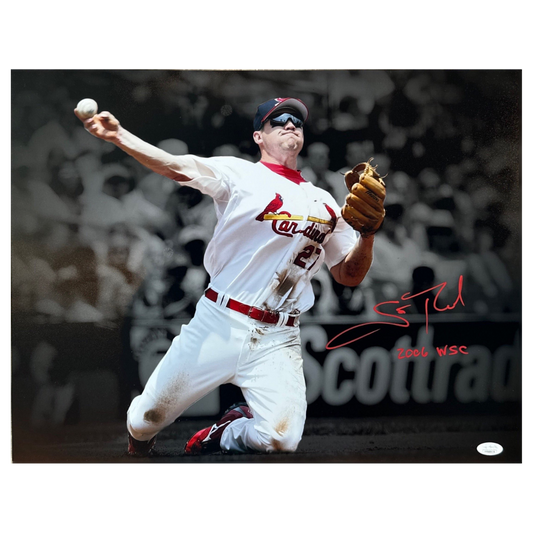 Scott Rolen St Louis Cardinals Autographed Spotlight 16x20 Photo w/"2006 WSC" Inscription - JSA COA
