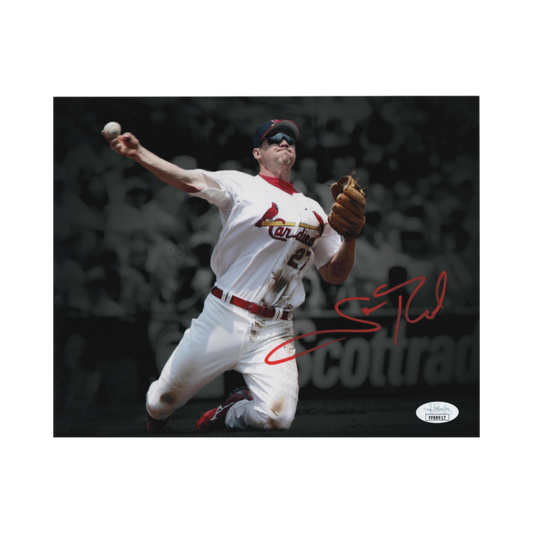 Scott Rolen St Louis Cardinals Autographed Spotlight Throwing 8x10 Photo - JSA COA