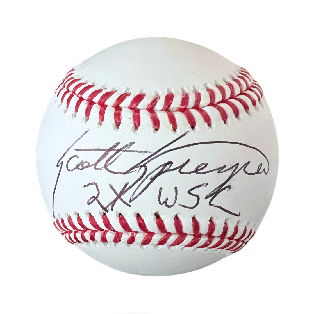 Scott Spezio St Louis Cardinals Autographed Baseball with Inscription- MLB COA