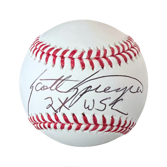 Scott Spezio St Louis Cardinals Autographed Baseball with Inscription- MLB COA