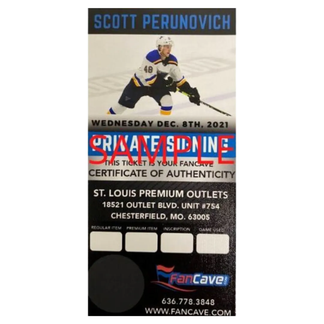 Scott Perunovich St Louis Blues Autographed 8x10 Photo - Fan Cave COA