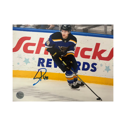 Scott Perunovich St Louis Blues Autographed Home Skating 8x10 Photo - Fan Cave COA