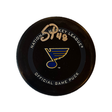 Scott Perunovich St Louis Blues Autographed Official Game Puck - Fan Cave COA