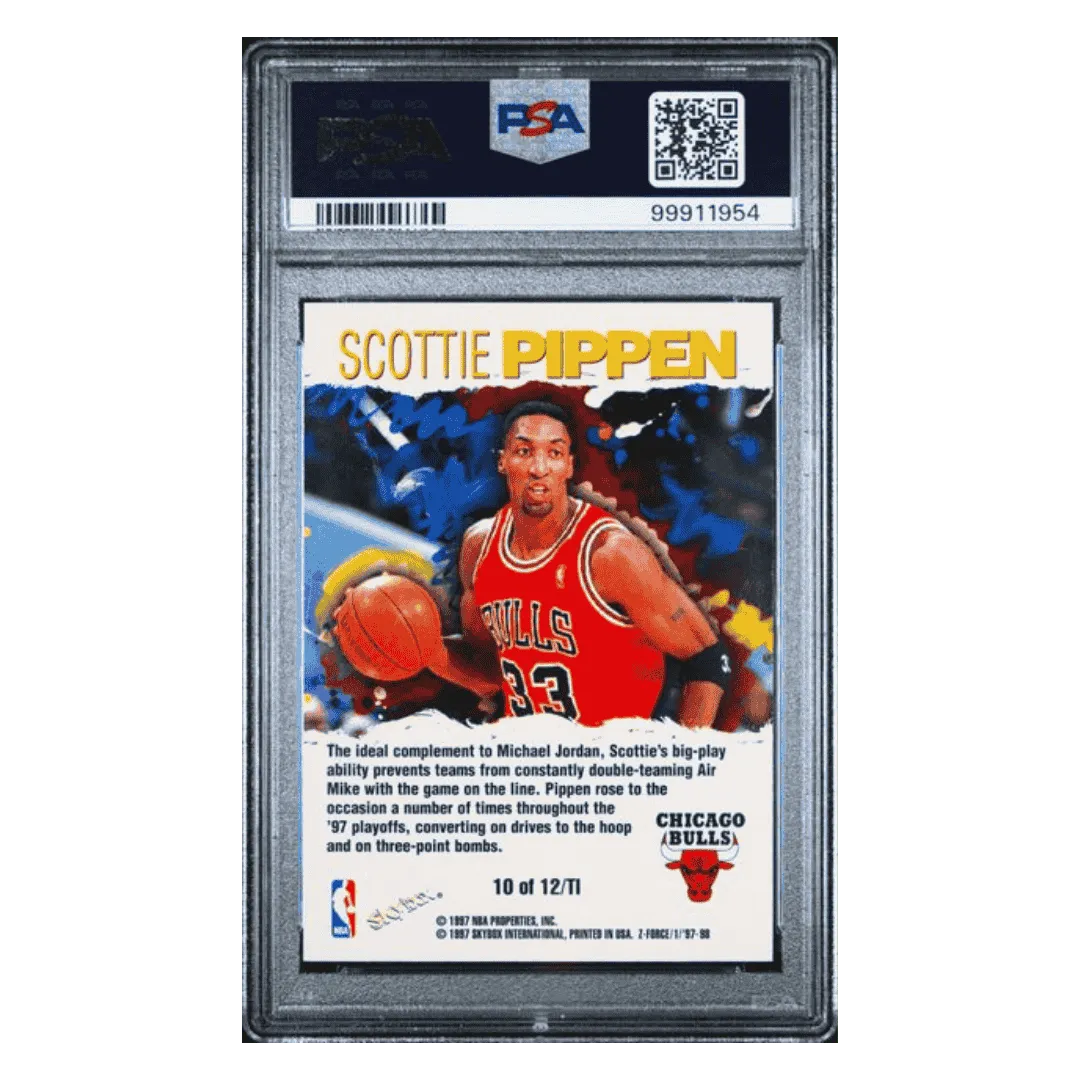 Scottie Pippen PSA 9 1997 Skybox Z-Force Total Impact Card #10