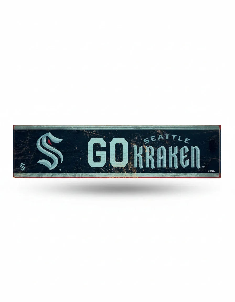Seattle Kraken Wooden Magnet 1.5" x 6"