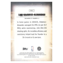 Shai Gilgeous-Alexander 2025 Topps Home Court Card #HCA-5