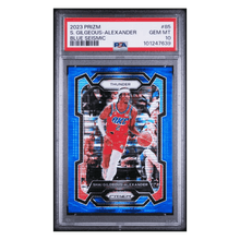 Shai Gilgeous-Alexander PSA 10 2023 Panini Prizm Blue Seismic #d /99 Card #85