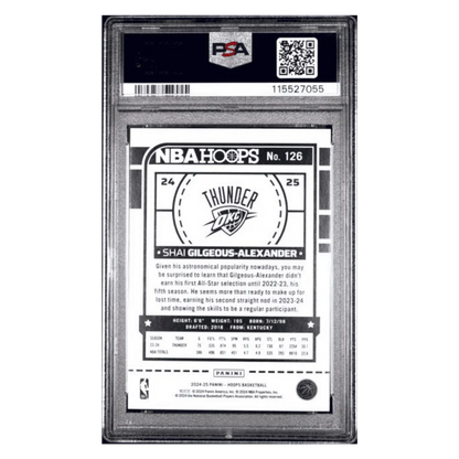 Shai Gilgeous-Alexander PSA 10 2024 Panini Hoops Green Scope #d/ 8 Card #126