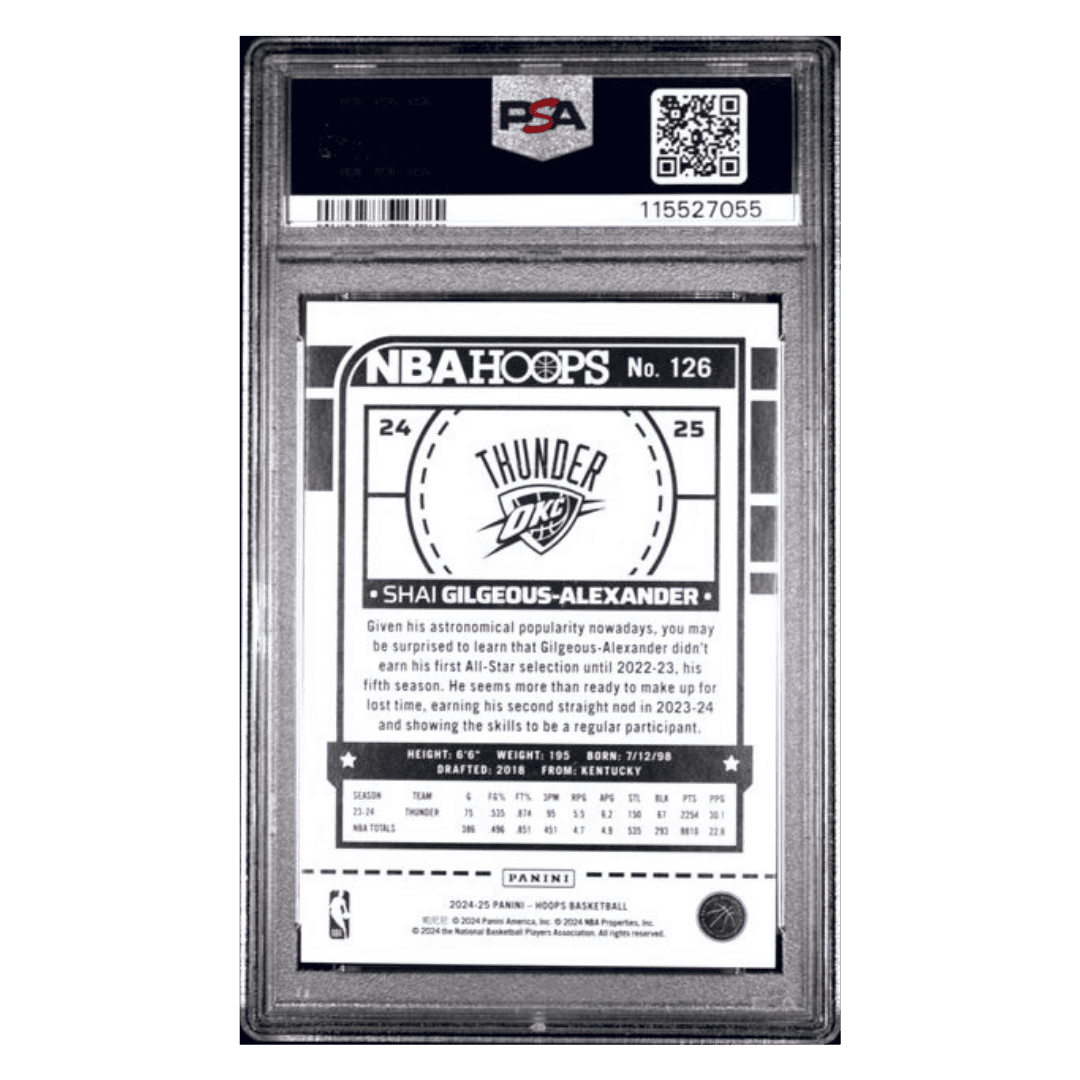 Shai Gilgeous-Alexander PSA 10 2024 Panini Hoops Green Scope #d/ 8 Card #126
