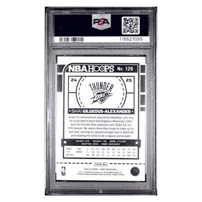 Shai Gilgeous-Alexander PSA 10 2024 Panini Hoops Green Scope #d/ 8 Card #126