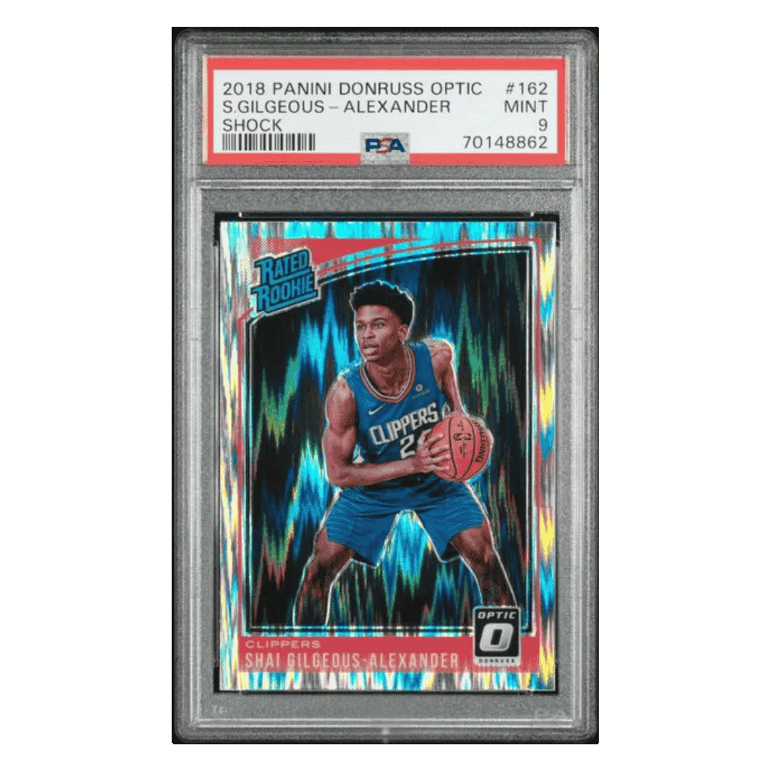 Shai Gilgeous-Alexander PSA 9 2018 Panini Donruss Optic Shock Rated Rookie Card #162