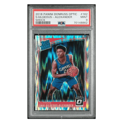 Shai Gilgeous-Alexander PSA 9 2018 Panini Donruss Optic Shock Rated Rookie Card #162