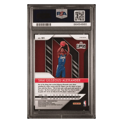 Shai Gilgeous-Alexander PSA 9 2018 Panini Prizm Hyper Card #184