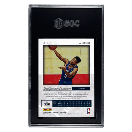 Shai Gilgeous-Alexander SGC 10 2018-19 Panini Chronicles Luminance Blue Rookie RC #d/ 99 Card #162