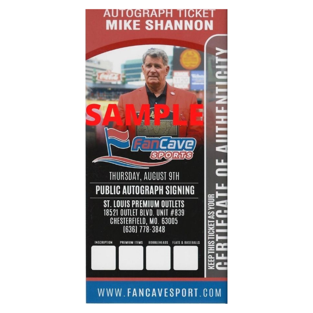 Mike Shannon St Louis Cardinals Autographed B&W 8X10 Photo - Fan Cave COA