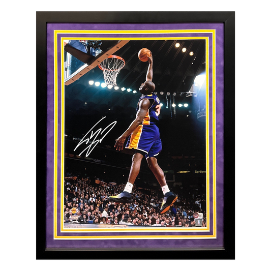 Shaquille O'Neal Los Angeles Lakers Autographed Framed 16x20 - Beckett COA