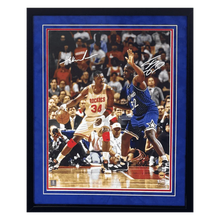 Shaquille O'Neal & Hakeem Olajuwon Dual Autographed Framed 16x20 Photo - Beckett COA