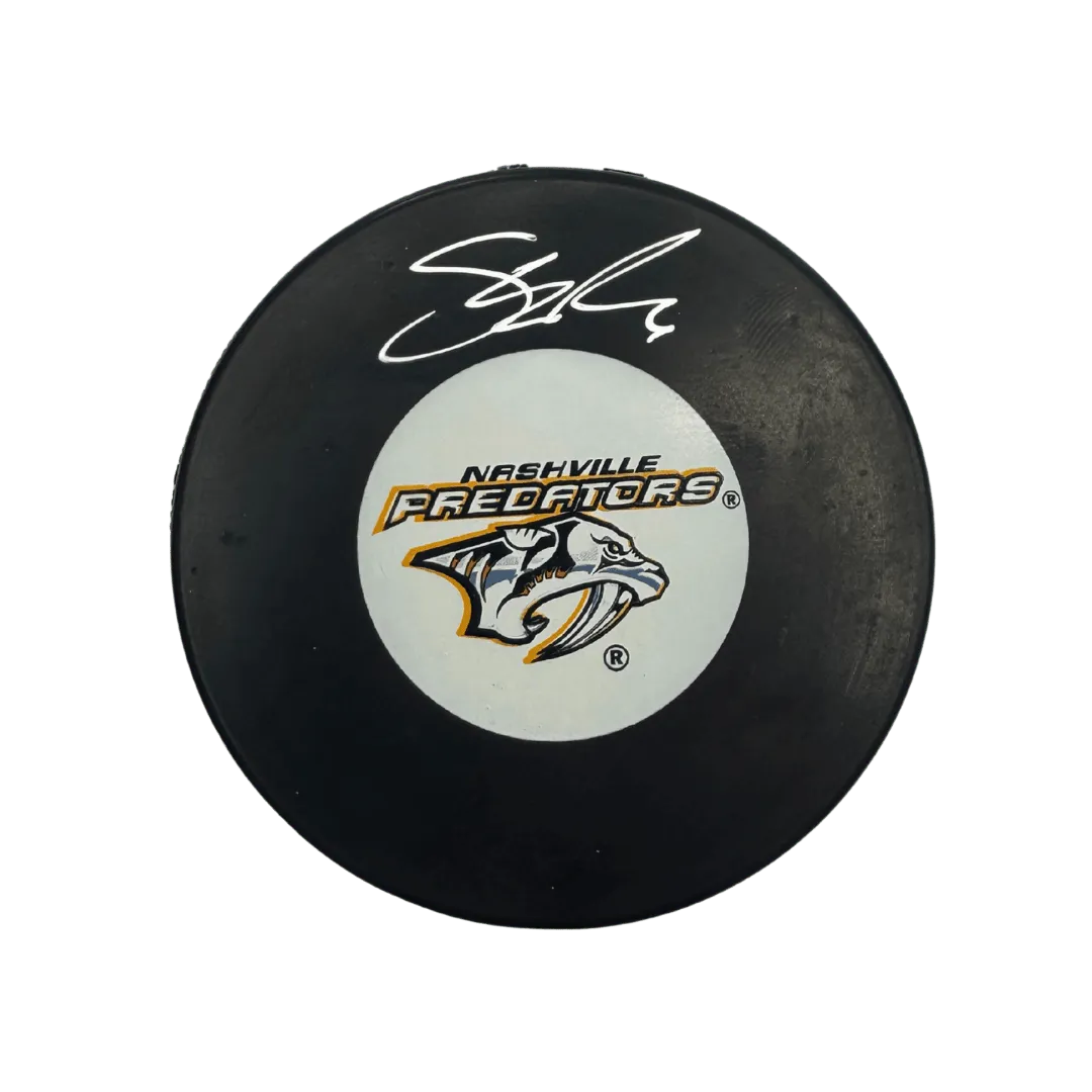 Shea Weber Nashville Predators Autographed Logo Puck - Frozen Pond COA