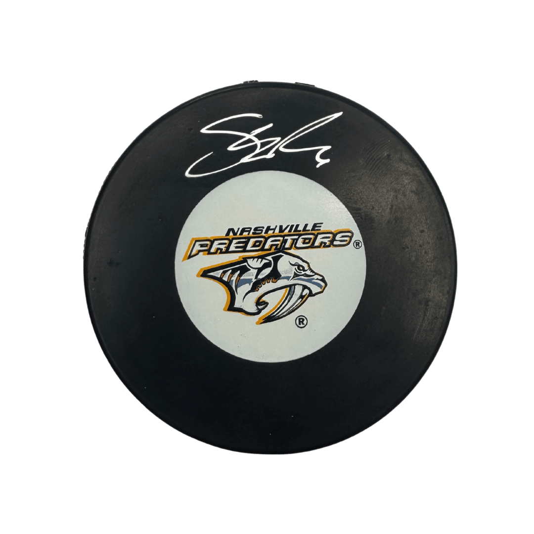 Shea Weber Nashville Predators Autographed Logo Puck - Frozen Pond COA