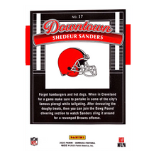 Shedeur Sanders 2025 Panini Donruss Downtown Rookie RC Card #17