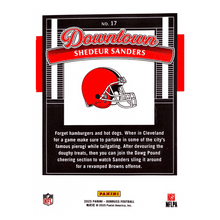 Shedeur Sanders 2025 Panini Donruss Downtown Rookie RC Card #17