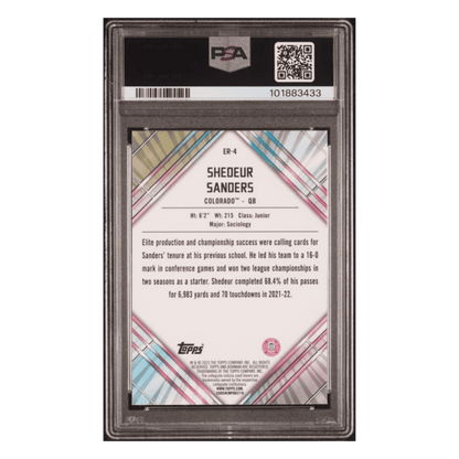 Shedeur Sanders PSA 10 2023 Topps Bowman University Chrome Unexpected Delights Early Risers Card #ER4