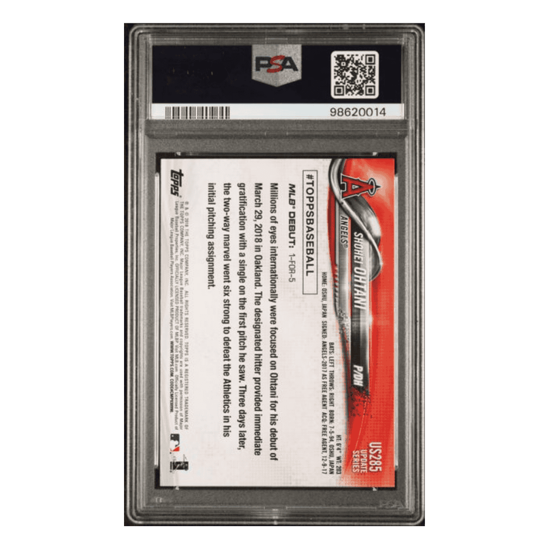 Shohei Ohtani PSA 10 2018 Topps Update Rookie RC Card #US285