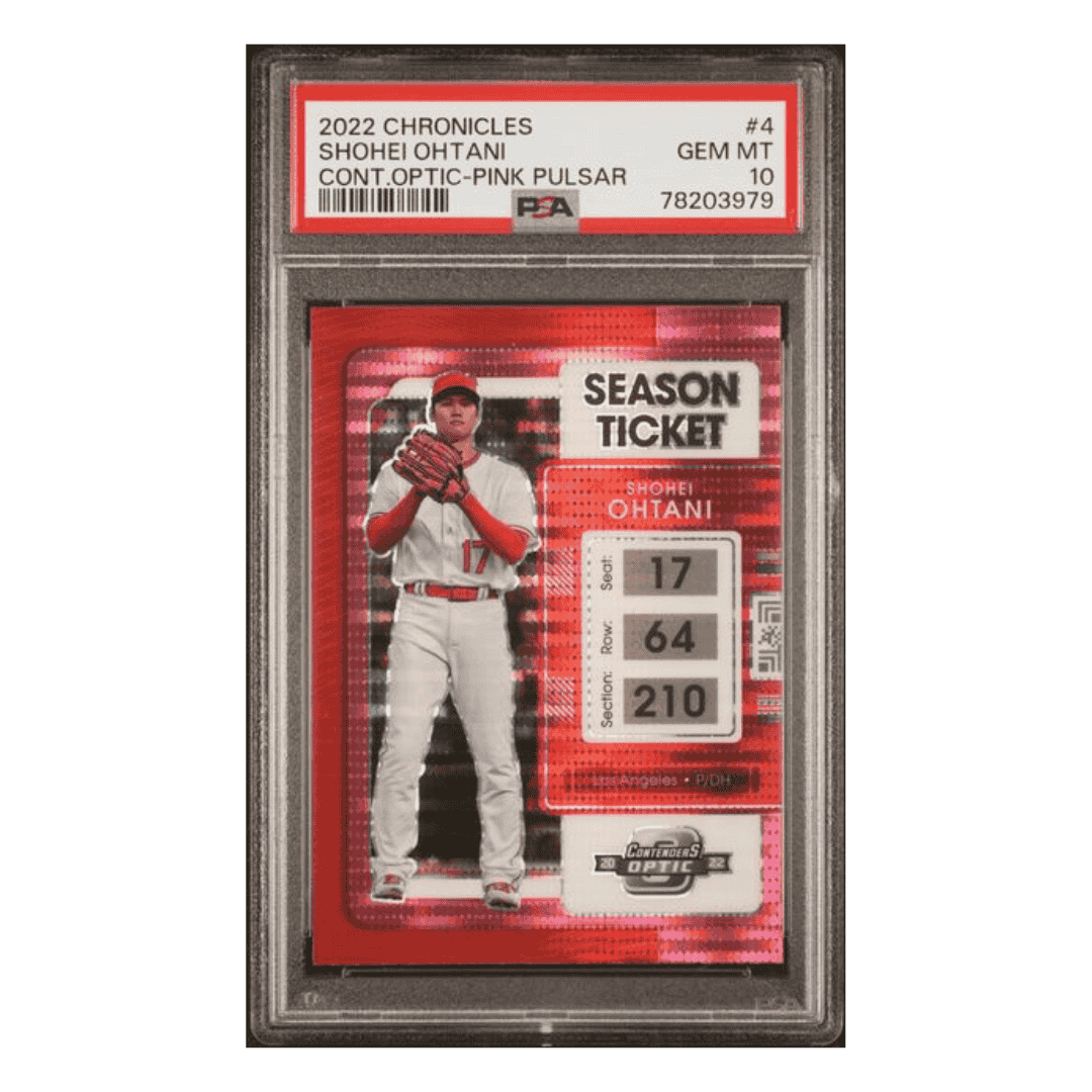 Shohei Ohtani PSA 10 2022 Panini Chronicles Contenders Optic Pink Pulsar Card #4