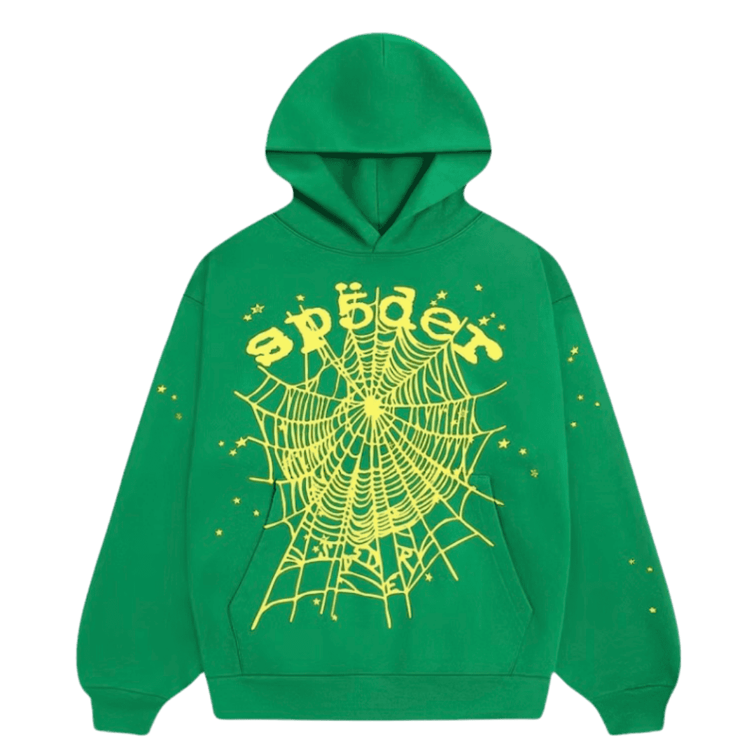 Sp5der Star OG Web V2 Hoodie - Slime Green
