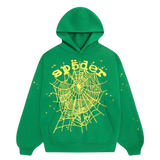 Sp5der Star OG Web V2 Hoodie - Slime Green
