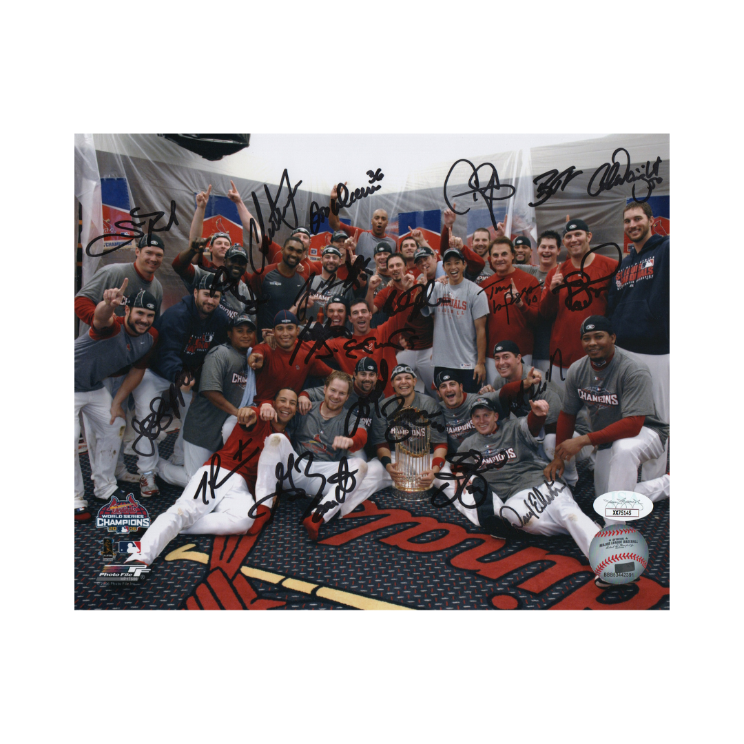 St Louis Cardinals 2006 World Series Champion Team Autographed 8x10 - 22 Autographs - JSA LOA (WS 1)
