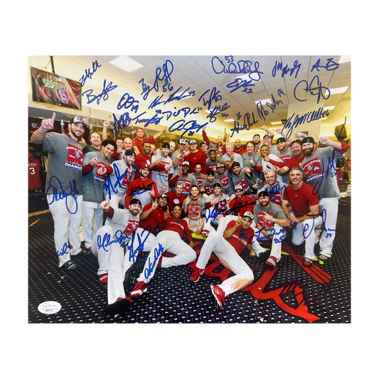 St Louis Cardinals 2011 World Series Champion Team Autographed 16x20 - 33 Autographs - JSA LOA (WS 11)