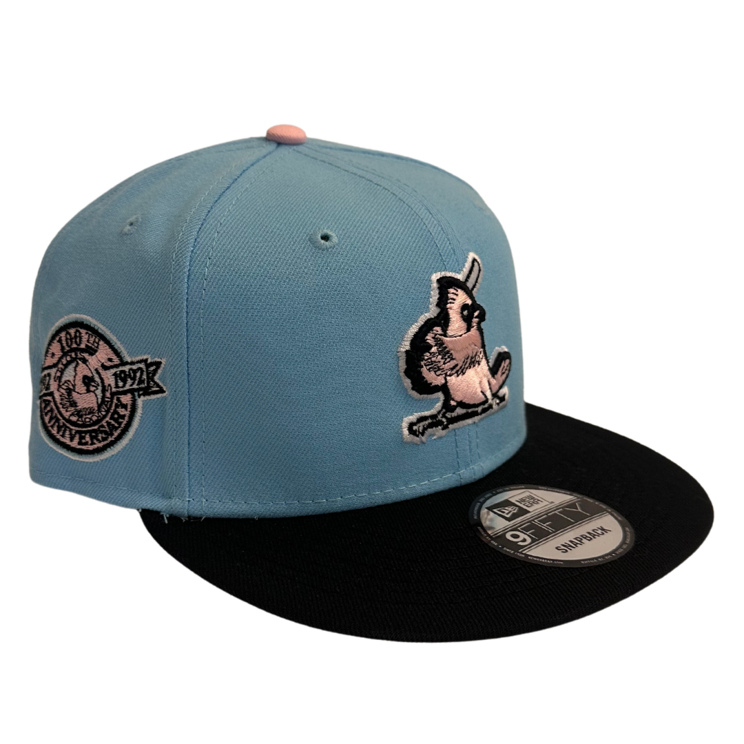 St Louis Cardinals 100th Anniv. Patch 2Tone New Era Light Blue/Navy 9FIFTY Adjustable Snapback Hat