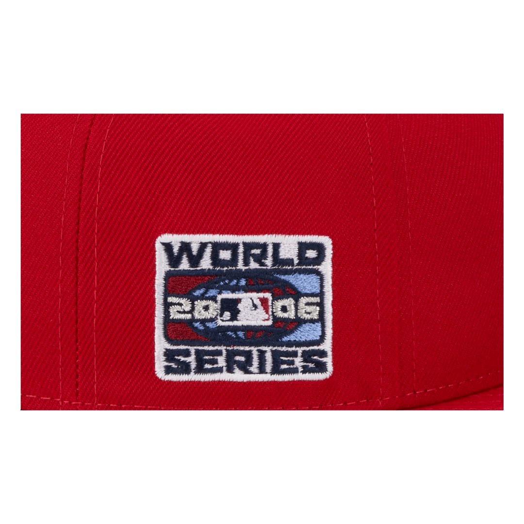 St Louis Cardinals Bird on Bat 2006 World Series Patch New Era Red 9FIFTY Adjustable Snapback Hat