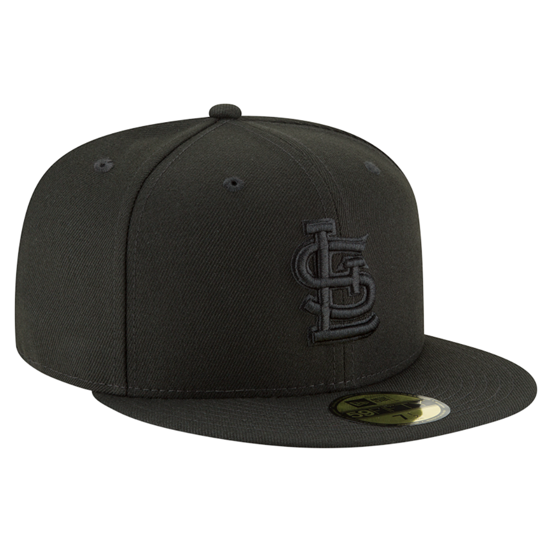 St Louis Cardinals Black On Black 59FIFTY Fitted Hat