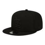 St Louis Cardinals Black On Black New Era 9FIFTY Adjustable Snapback Hat