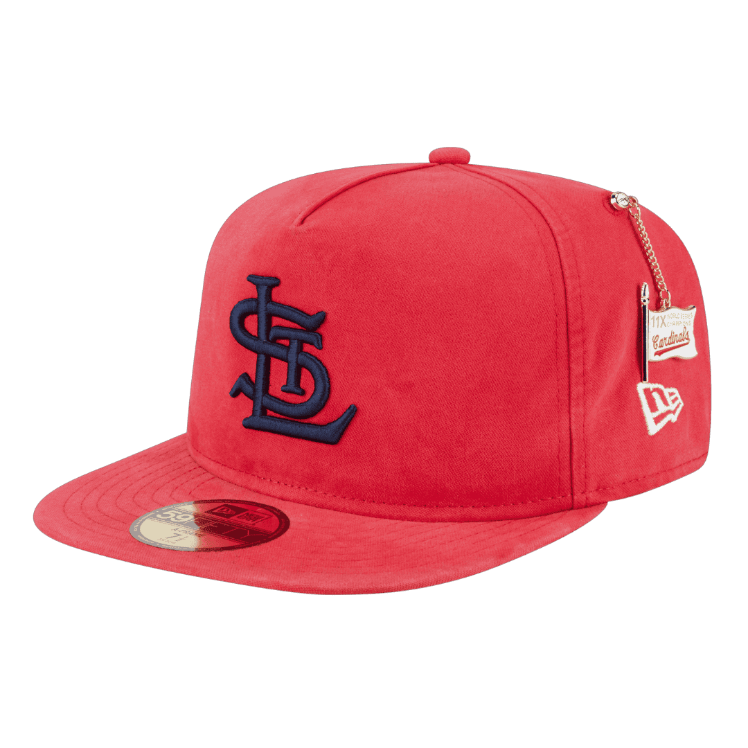 St Louis Cardinals Championship Side Flag New Era Red 59FIFTY A-Frame Fitted Hat