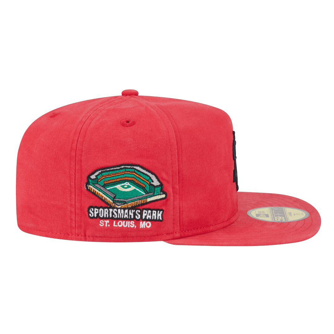 St Louis Cardinals Championship Side Flag New Era Red 59FIFTY A-Frame Fitted Hat