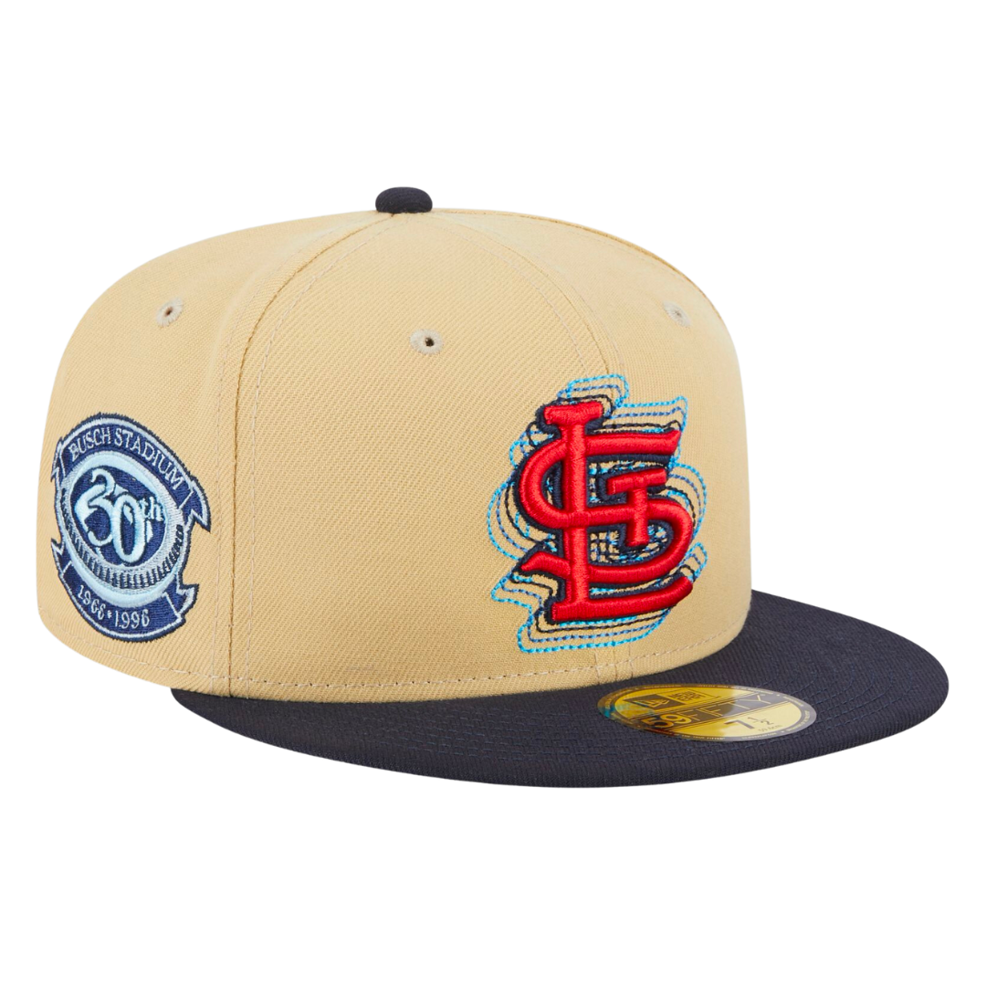 St Louis Cardinals STL Illusion New Era Tan/Navy 59FIFTY Fitted Hat