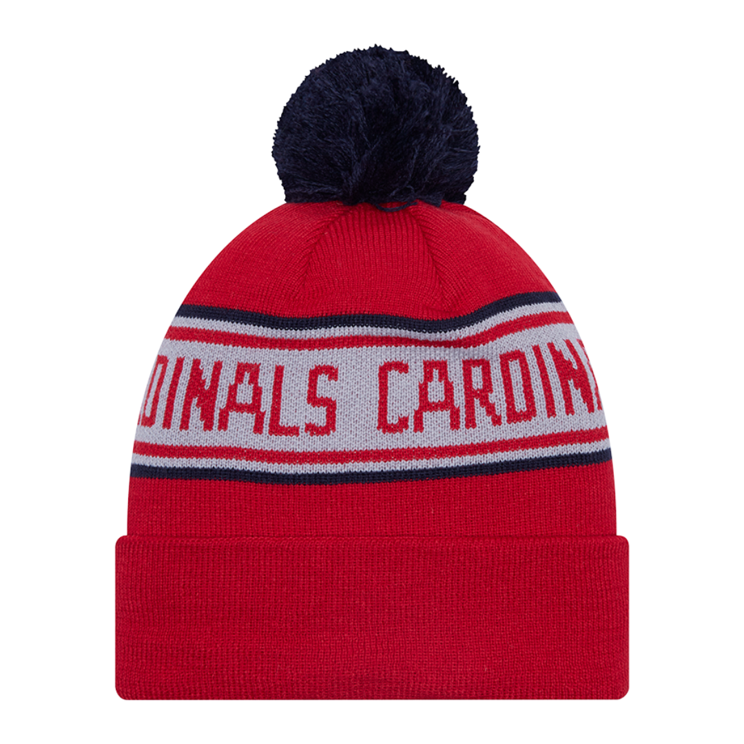 St Louis Cardinals Logo Repeat Knit Pom Beanie