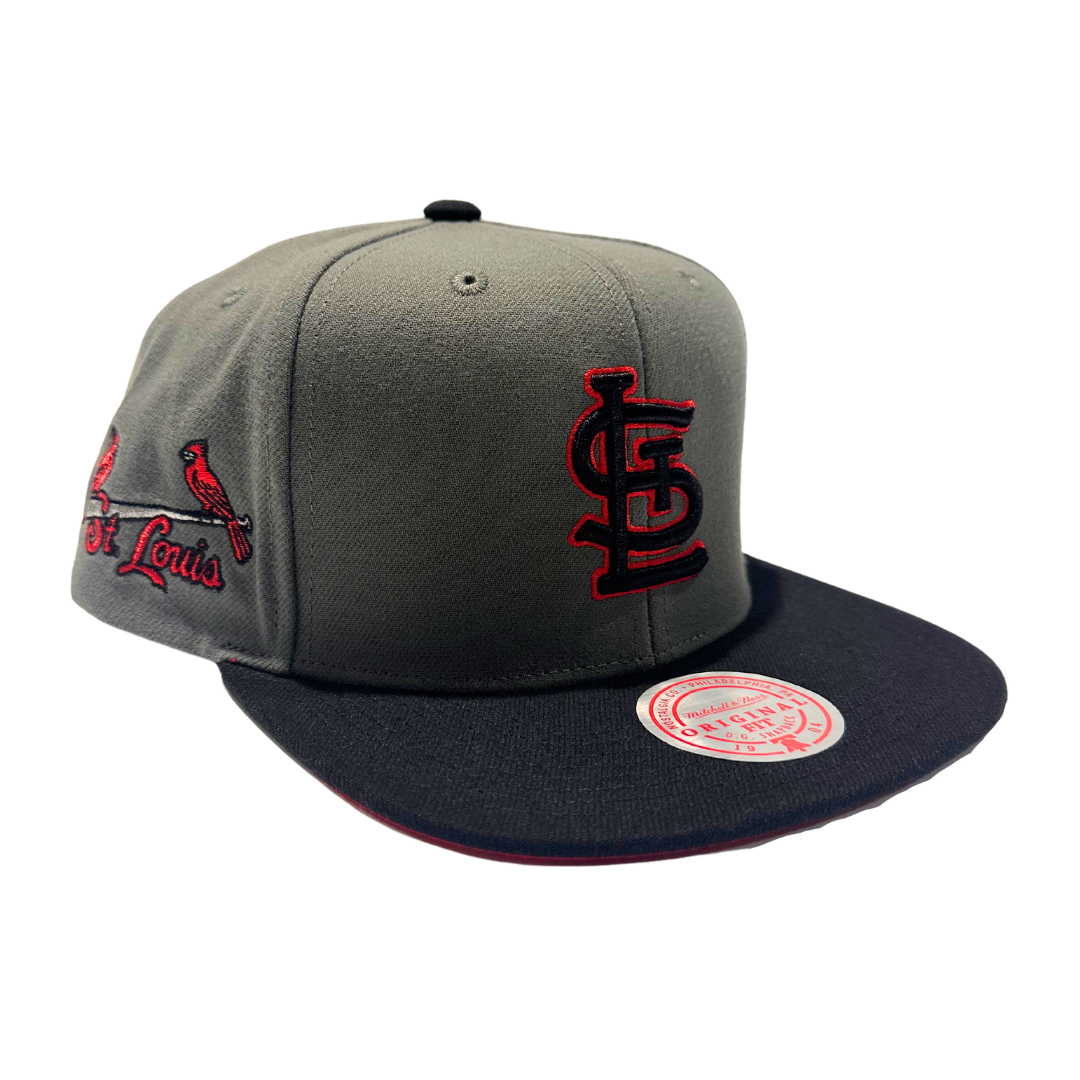 St Louis Cardinals Storm Front Mitchell and Ness Snapback Hat