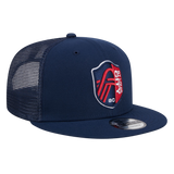 St Louis City SC Trucker Meshback New Era Navy 9FIFTY Adjustable Snapback Hat