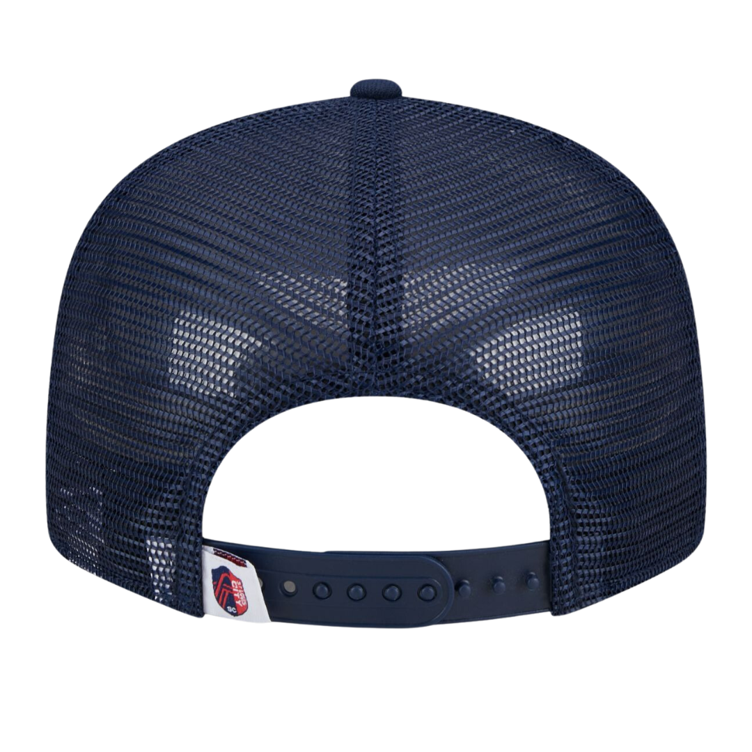 St Louis City SC Trucker Meshback New Era Navy 9FIFTY Adjustable Snapback Hat