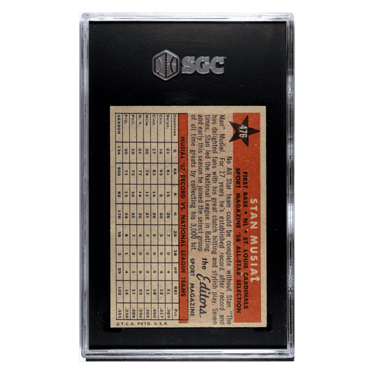 Stan Musial SGC 6.5 1958 Topps All Star Card #476