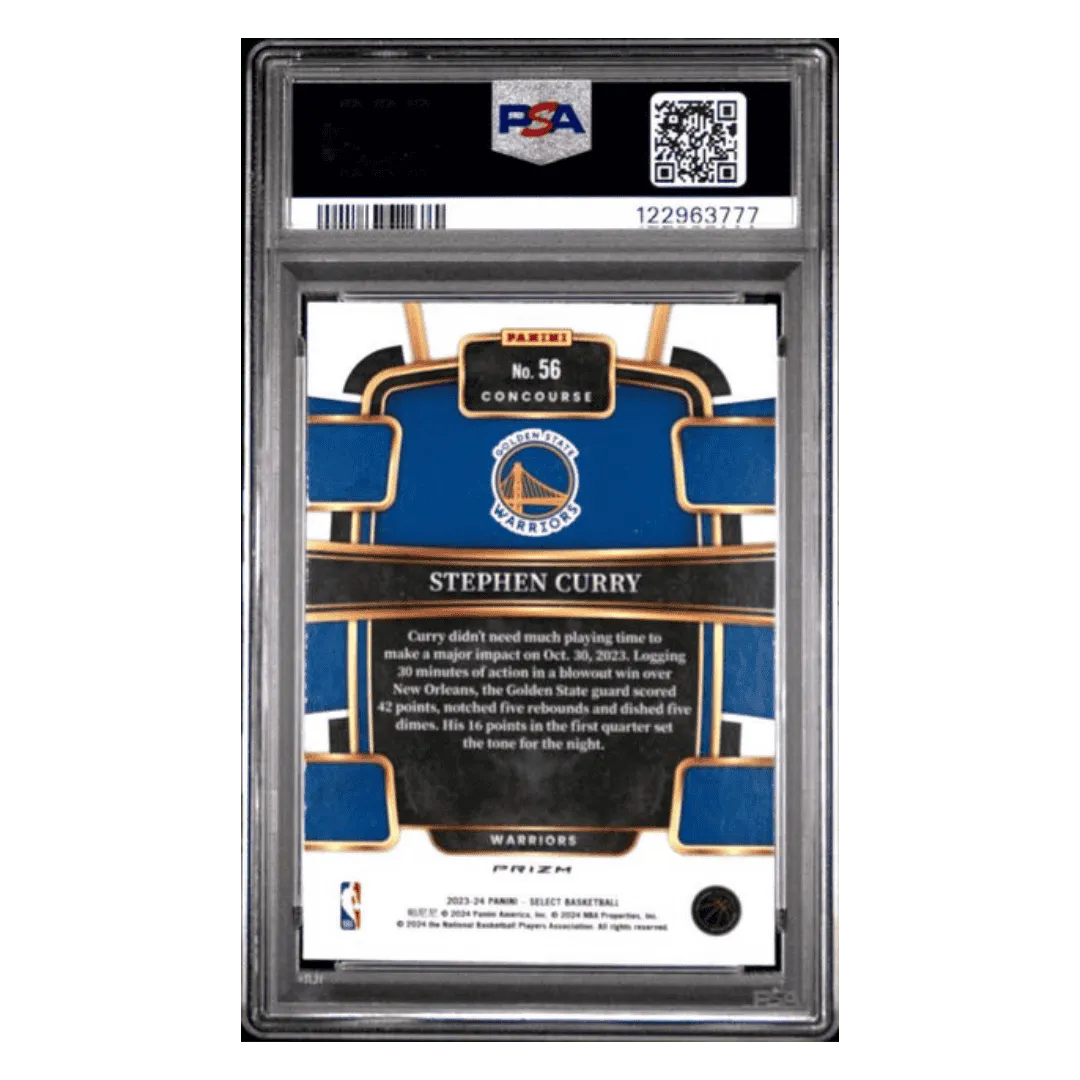 Steph Curry PSA 10 2023 Panini Select Cosmic SSP Card #56