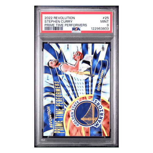 Steph Curry PSA 9 2022 Panini Revolution Prime Time Performers Card #25