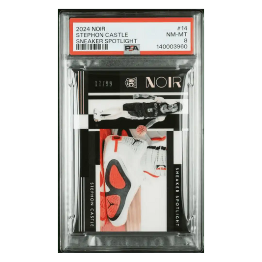 Stephon Castle PSA 8 2024 Panini Noir Sneaker Spotlight #d/ 99 Card #14