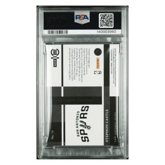 Stephon Castle PSA 8 2024 Panini Noir Sneaker Spotlight #d/ 99 Card #14